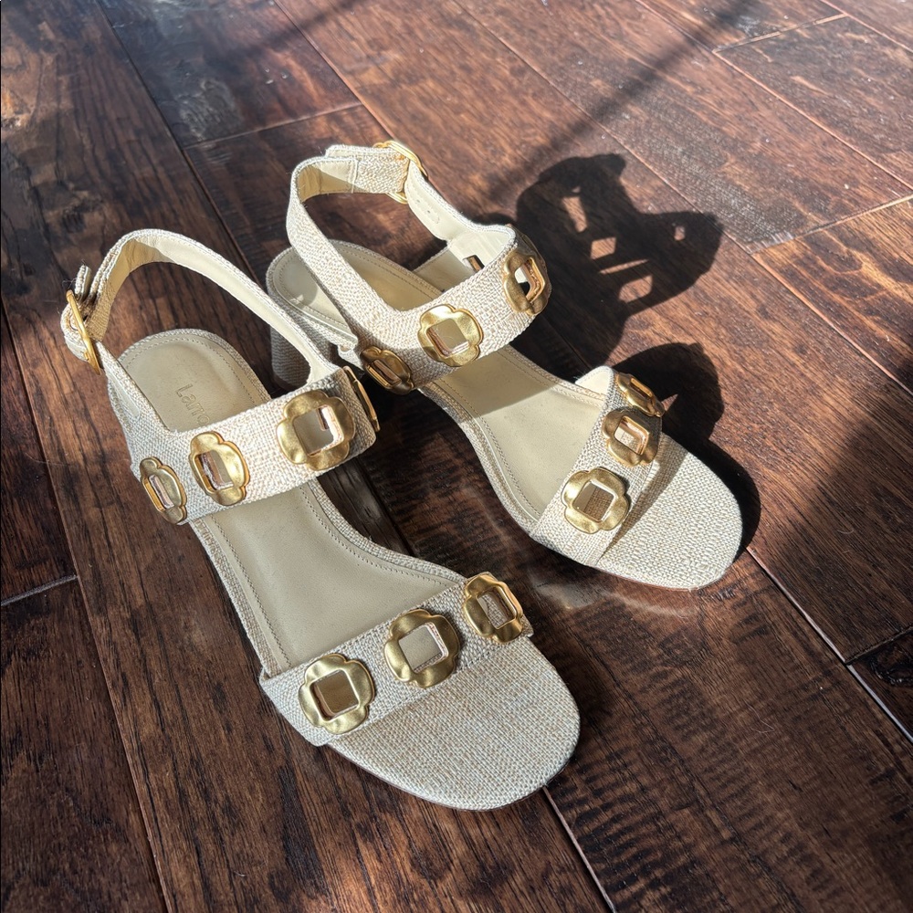 Larroude beige Milan sandal